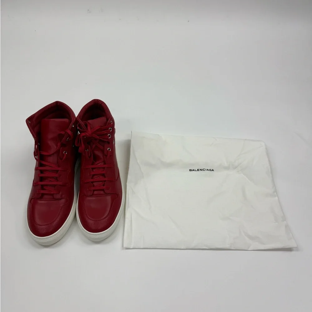 Balenciaga Red High-Top Sneakers - Picture 6 of 6